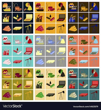 Assembly of flat icons economics business finance vector image