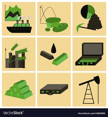 Assembly of flat icons economics business finance vector image