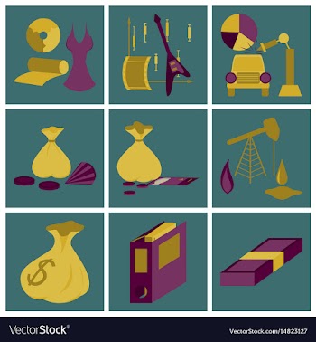 Assembly of flat icons economics business finance vector image