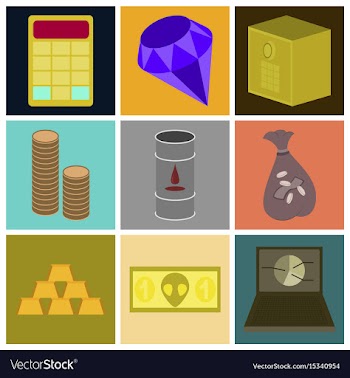 Assembly of flat icons economics business finance vector image