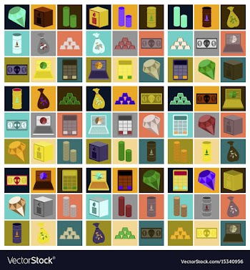Assembly of flat icons economics business finance vector image