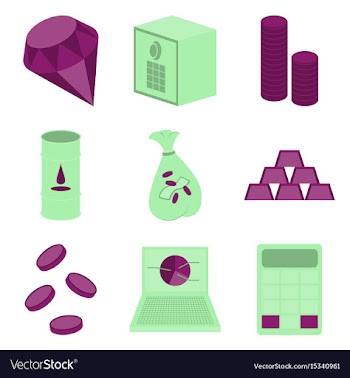 Assembly of flat icons economics business finance vector image