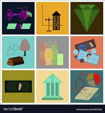Assembly of flat icons economics business finance vector image