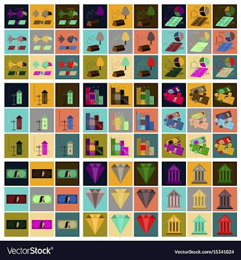 Assembly of flat icons economics business finance vector image