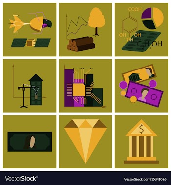 Assembly of flat icons economics business finance vector image
