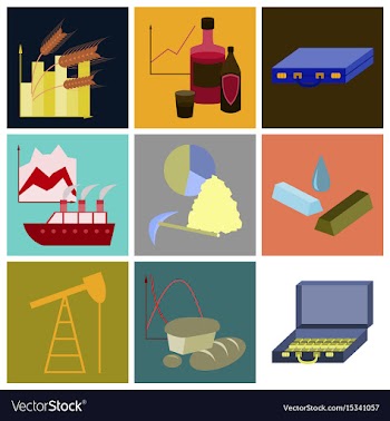 Assembly of flat icons economics business finance vector image