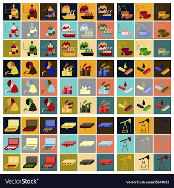 Assembly of flat icons economics business finance vector image