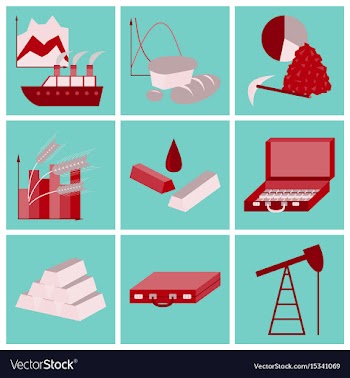 Assembly of flat icons economics business finance vector image