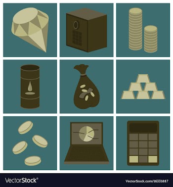 Assembly of flat icons economics business finance vector image
