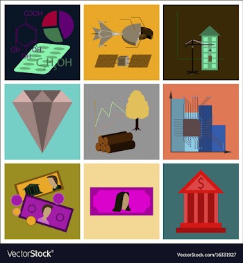 Assembly of flat icons economics business finance vector image