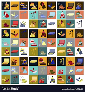 Assembly of flat icons economics business finance vector image