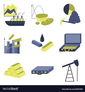 Assembly of flat icons economics business finance vector image