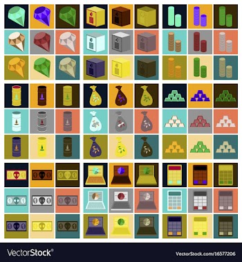 Assembly of flat icons economics business finance vector image