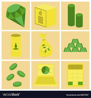 Assembly of flat icons economics business finance vector image