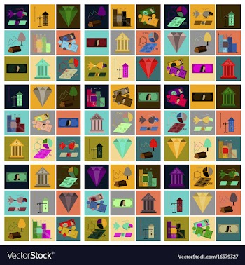 Assembly of flat icons economics business finance vector image