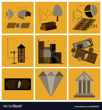 Assembly of flat icons economics business finance vector image