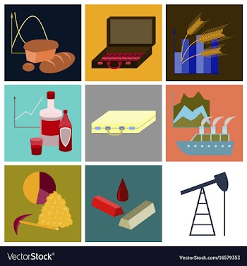 Assembly of flat icons economics business finance vector image