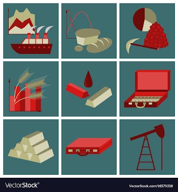 Assembly of flat icons economics business finance vector image