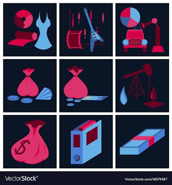 Assembly of flat icons economics business finance vector image