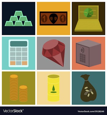 Assembly of flat icons economics business finance vector image