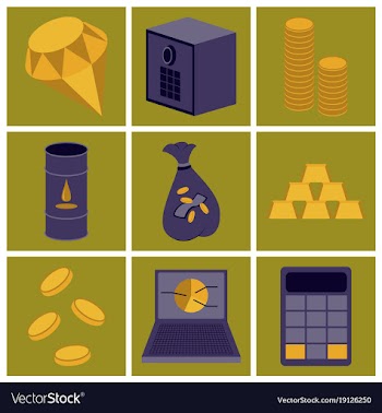 Assembly of flat icons economics business finance vector image