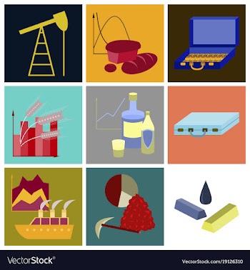 Assembly of flat icons economics business finance vector image