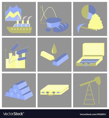 Assembly of flat icons economics business finance vector image