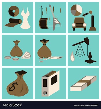 Assembly of flat icons economics business finance vector image