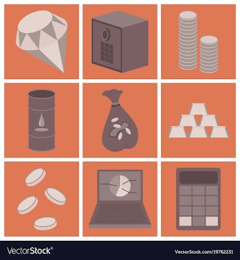 Assembly of flat icons economics business finance vector image