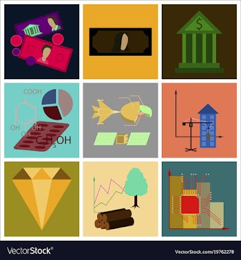 Assembly of flat icons economics business finance vector image