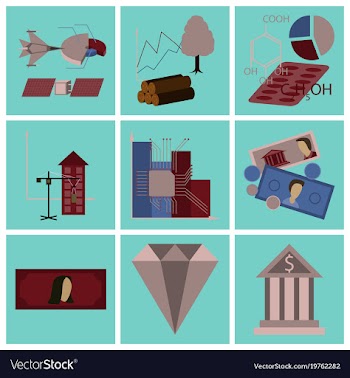 Assembly of flat icons economics business finance vector image