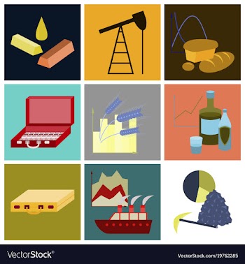 Assembly of flat icons economics business finance vector image