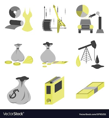 Assembly of flat icons economics business finance vector image