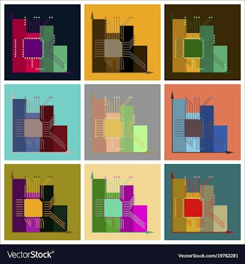 Assembly of flat icons nanotechnology infographics vector image