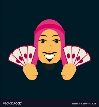 Assembly of flat icons on theme arabic business vector image
