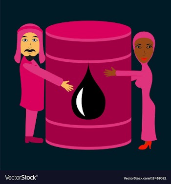 Assembly of flat icons on theme arabic business vector image