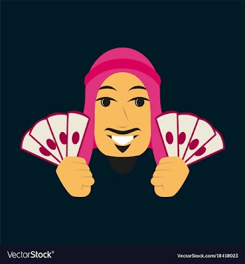 Assembly of flat icons on theme arabic business vector image