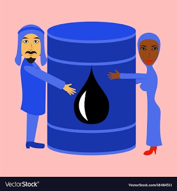Assembly of flat icons on theme arabic business vector image