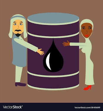 Assembly of flat icons on theme arabic business vector image
