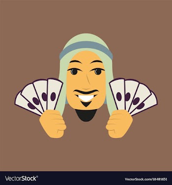 Assembly of flat icons on theme arabic business vector image