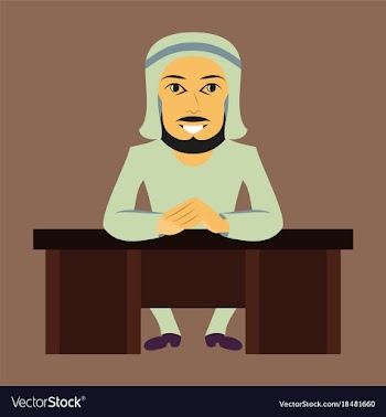 Assembly of flat icons on theme arabic business vector image