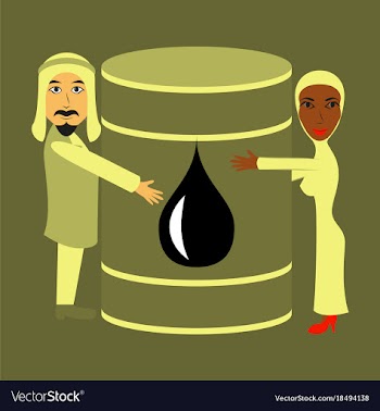 Assembly of flat icons on theme arabic business vector image