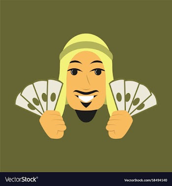 Assembly of flat icons on theme arabic business vector image