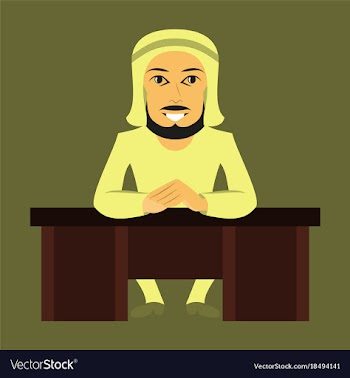 Assembly of flat icons on theme arabic business vector image