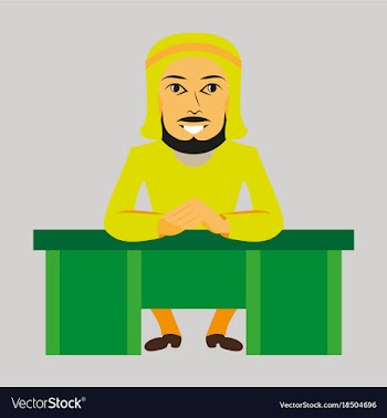 Assembly of flat icons on theme arabic business vector image