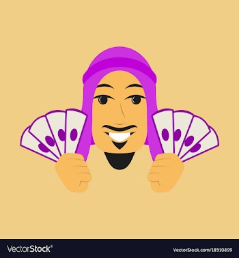 Assembly of flat icons on theme arabic business vector image