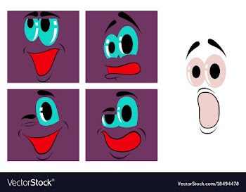 Assembly of flat icons on theme cartoon face vector image
