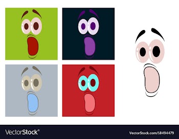 Assembly of flat icons on theme cartoon face vector image