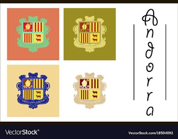 Assembly of flat icons on theme coat of arms vector image