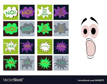 Assembly of flat icons on theme comic speech vector image